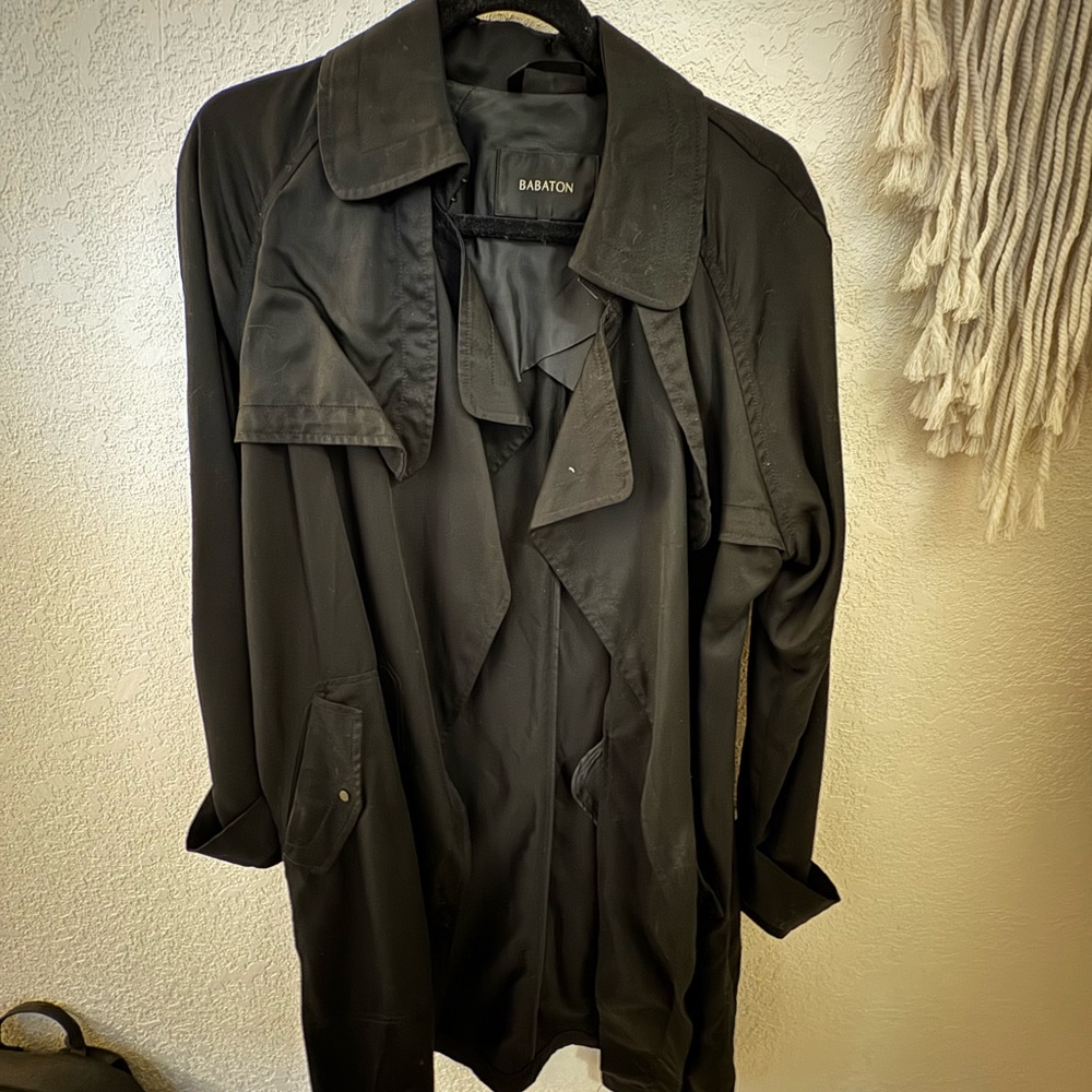 Babaton Aritzia Black Trench Coat